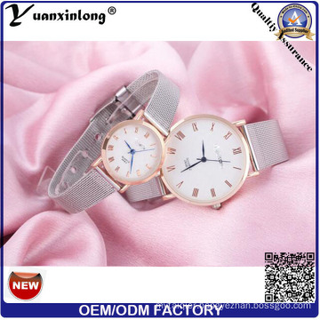 Yxl-639 Luxury Love Forever Fashion Wrist Stainless Steel Mesh Band Couple Wrist Watch for Wedding Gifts